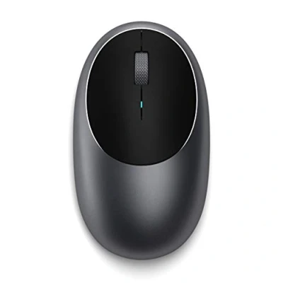 Abbildung von SATECHI Aluminium M1 kabellose Bluetooth Maus mit wiederaufladbarem Typ C Anschluss Für M2/M1 MacBook Pro/Air, iPad M2 Mac Mini, iMac und mehr (Space Grau)