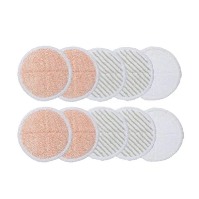 Abbildung von Supremery 10x Mikrofaser Reinigungs Pads kompatibel mit Bissell Spinwave 20522 2240N 2039A Mopp (4X Orange + 4X Grau 2X Weiß)