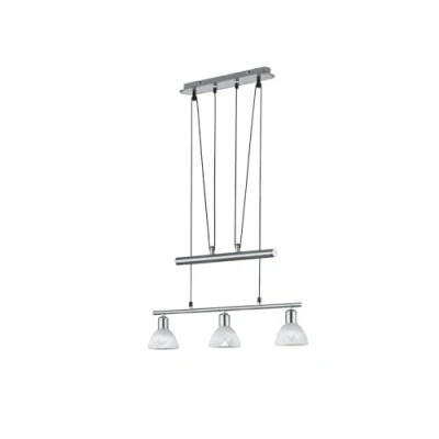 Abbildung von Trio Leuchten LED JoJo Pendelleuchte &quot;Levisto&quot; in Nickel matt, Glas alabasterfarbig weiß 371010307