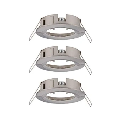 Abbildung von Paulmann 92479 Einbauleuchte Choose Spot starr max. 3x10W Deckeneinbaustrahler Eisen gebürstet Einbaulampe ohne Leuchtmittel Alu
