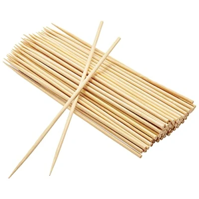 Abbildung von EXNIMA, Holzspieße, 100, 200, 500 und 1200 Stück, Bambus Grillspieße, Holzspieße für Grill, Buffet, Obst, Lagerfeuer Basteln, Größen 10,15,20 oder 25cm.