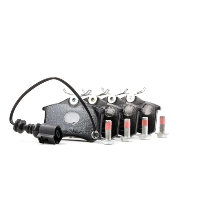 Abbildung von BREMBO P 85 066 Bremsbelagsatz inkl. Verschleißwarnkontakt mit Bremssattelschrauben ohne Zubehör VOLKSWAGEN: Polo IV Hatchback, Lupo / 3L