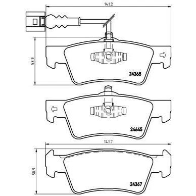 Abbildung von Bremsbelagsatz, Scheibenbremse BEYOND LINE EV BREMBO P 24 257E