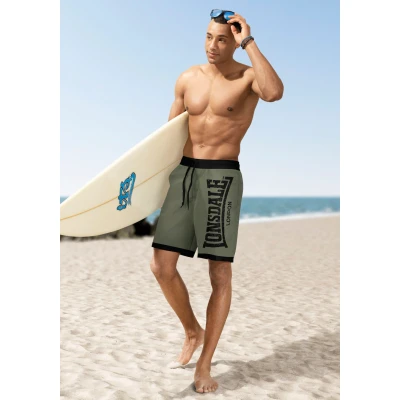 Abbildung von Lonsdale Clennell Badeshorts, Herren, Größe: 4XL, Black olive