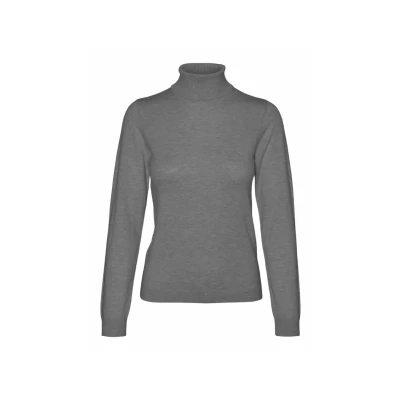 Abbildung von Vero Moda Strickpullover Vmiris Sweatshirt, Damen, Größe: Small, Medium grey melange