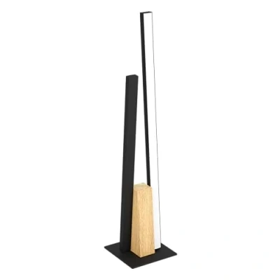Abbildung von Eglo 900492 Tischleuchte PANAGRIA Alu, Stahl, Holz schwarz, braun LED 1X6,8W;1X5,2W 3000K L:7.5cm B:4.5cm H:45.5cm mit Kabelschalter