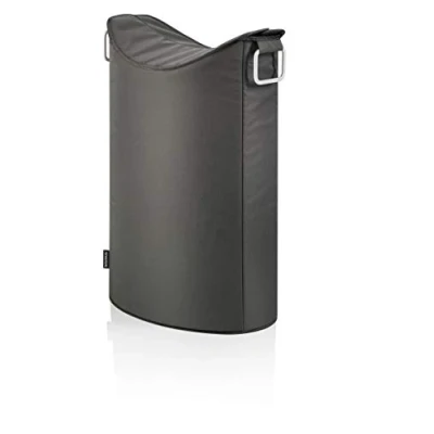 Abbildung von blomus FRISCO Wäschesammler Anthrazit, 65 Liter, mit zwei praktischen Tragegriffen, hochwertige Kunstfaser, trendiges Design, moderner Wäschekorb (H / B T: 67 x 45 28 cm, 65384)