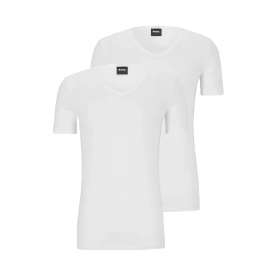 Abbildung von BOSS Modern 2 PACK Unterhemd/shirt, Herren, Größe: Small, White