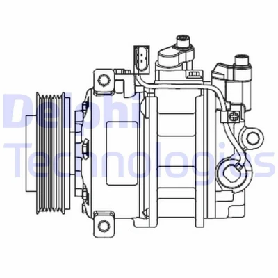 Abbildung von DELPHI CS20546 Kompressor 7ZSE17 PAG 46 AUDI: A4 B6 Avant, Saloon