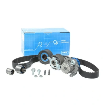 Abbildung von SKF VKMC 01263 1 Wasserpumpe + Zahnriemensatz mit Dichtungen Stehbolzen 160 AUDI: A4 B8 Saloon, A6 C6 Avant, Q5, VOLKSWAGEN: Passat B6 Variant