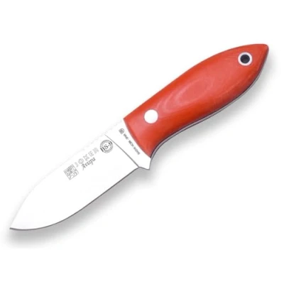 Abbildung von Joker Survival Knife BS9 Avispa CN117, Gürtelmesser mit Canvasgriff Micarta orange, 8 cm Klinge aus Sandvik 14C28N und Kydex Scheide, Werkzeug zum Fischen, Jagen, Camping Wandern