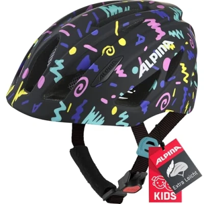 Abbildung von ALPINA Unisex Youth PICO Fahrradhelm, Black Confetti Gloss, 49 54 cm