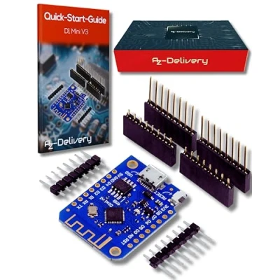 Abbildung von AZDelivery D1 Mini V3 NodeMCU ESP8266EX WLAN Modul kompatibel mit Arduino inklusive E Book!