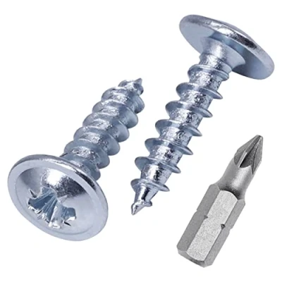 Abbildung von (150 Stück) verzinkter Stahl 4,0 x 16 mm Holzschrauben, Metallschrauben, modifizierter Halsspannkopf, selbstschneidend (150, mm)