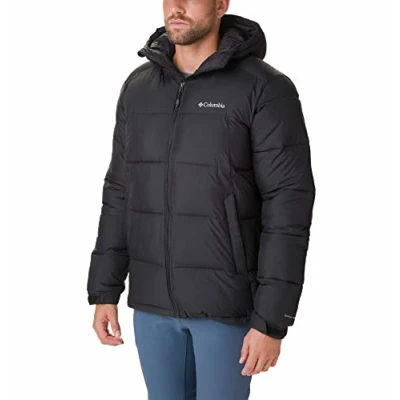Abbildung von Columbia Pike Lake Hooded Jacket Steppjacke Mit Kapuze für Herren, Schwarz, XL