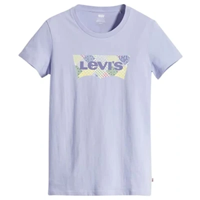 Abbildung von Levi&#039;s THE Perfect Tshirt print, Damen, Größe: XXS, Seasonal box tab blue