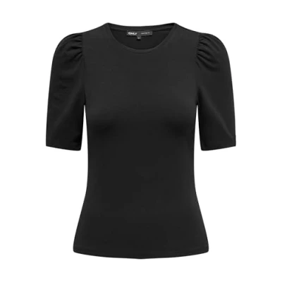 Abbildung von ONLY Onllive LOVE Tshirt basic, Damen, Größe: Small, Black