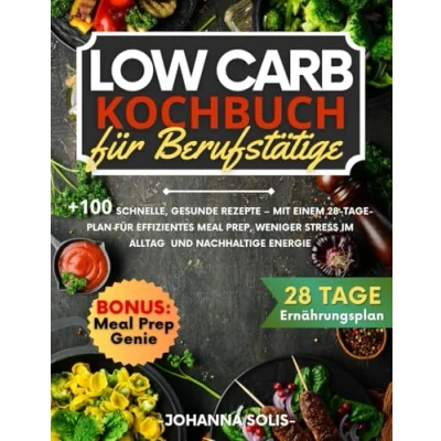 Abbildung von Low Carb Kochbuch für Berufstätige: +100 schnelle, gesunde Rezepte Mit einem 28 Tage Plan effizientes Meal Prep, weniger Stress im Alltag und nachhaltige Energie