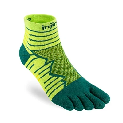Abbildung von Injinji Run Technical Mini Crew Socken gelb/grün Schuhgröße L EU 44,5 47 2021 Laufsocken