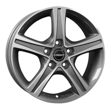 Abbildung von BORBET 5 loch 17Zoll 120mm Alufelge CWD Antraciet / Poliert 8130058 Felge