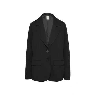 Abbildung von QS MIT Reverskragen Blazer, Damen, Größe: 34, Schwarz