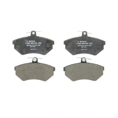Abbildung von BOSCH 0 986 460 943 Bremsbelagsatz Low Metallic SEAT: Ibiza 2, Córdoba I Saloon