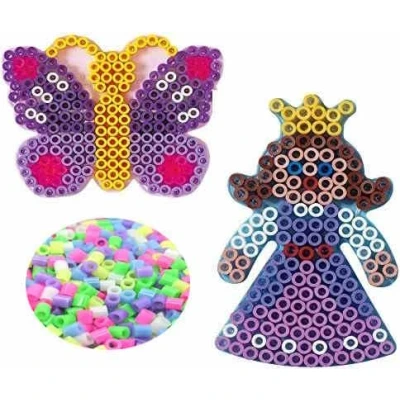Abbildung von Hama MAXI Perlen Stiftplatte 8218 Schmetterling und 8223 Prinzessin