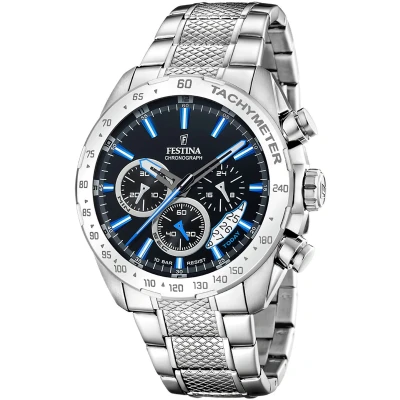 Abbildung von Festina Chronograph »Timeless Chronograph«, Armbanduhr, Quarzuhr, Herrenuhr, Stoppfunktion, Edelstahlarmband
