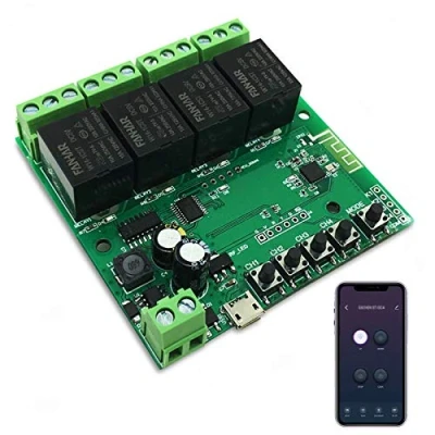 Abbildung von Newgoal 4 Kanal WLAN Smart Switch Relaismodul, TUYA/Smart Life APP zur Fernsteuerung von Home, sofort zeitlich einstellbar, kompatibel mit Alexa/Google Assistant