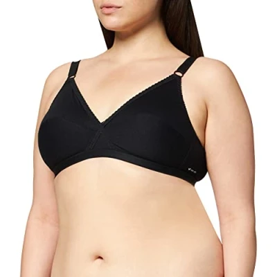 Abbildung von Nur Die 2er Pack Komfort BH bügelloser Softcup Bra weich bequem mit Spitze Damen , schwarz 352