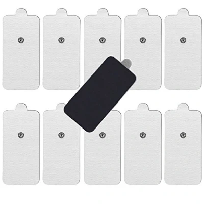 Abbildung von LiteTour 10 große Elektroden für TENS Gerät, selbstklebende Ersatz Pads, 5 x 10,2 cm mit 3,5 mm Snap Anschlüssen, kompatibel den meisten Geräten und Massagegeräten