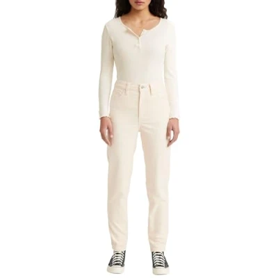 Abbildung von Levi&#039;s HIGH Waisted MOM Jeans Tapered Fit, Damen, Größe: 26x27, White smoke