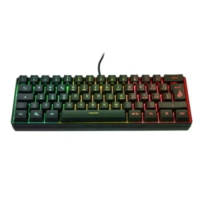 Abbildung von SureFire Kingpin X1 60% Gaming Tastatur Italian, Multimedia Keyboard klein &amp; mobil, RGB mit Beleuchtung, 25 Anti Ghosting Tasten, italienisches Layout QWERTY