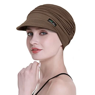 Abbildung von FocusCare Baseballmützen für Brustkrebs Brim Turbans dünne Haar Geschenke Großmutter mit Krebs