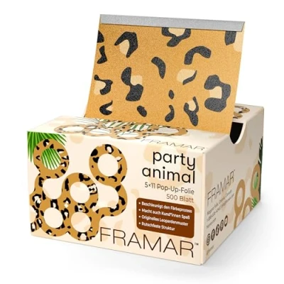 Abbildung von FRAMAR Tierdruck Strähnenfolie Für Friseur Alufolie Friseur, Strähnen Set, Haarfolie, Strähnchenfolie, Folie Strähnen, Strähnchen Folie, Haarfarbe Zubehör, Zubehör pop