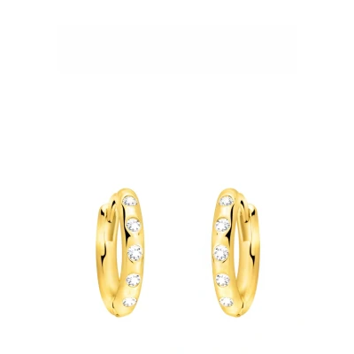 Abbildung von SOFIA MILANI Damen Ohrringe 925 Silber vergoldet/golden Zirkonia Creole E2970