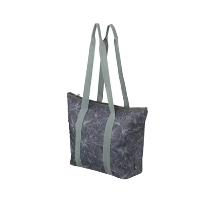 Abbildung von alfi ISO Shopper 17 Liter, floral, nachhaltige Thermo Kühltasche aus recycleten PET Flaschen, isolierte Einkaufstasche für Einkäufe, Schwimmbad, Sauna, Isoliertasche, flexibel, auswaschbar