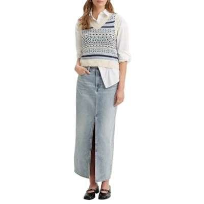 Abbildung von Levi&#039;s Ankle Column Skirt Jeansrock, Damen, Größe: 29, Please hold