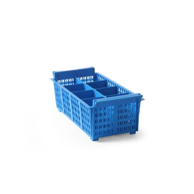 Abbildung von HENDI Besteckkorb Kunststoff 42,5 x 20,5 15 cm blau Spülmaschine Geschirrspüler 8 Fächer, Besteckkasten