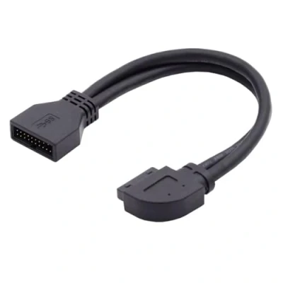 Abbildung von chenyang USB 3.0 20Pin 19Pin Motherboard 90 Degree Right Angled Extension Cable 5Gbps