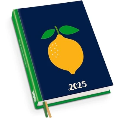 Abbildung von Zitrone 2025 Doodle Art Taschenkalender Terminplaner mit Wochenkalendarium Format 11,3 x 16,3 cm