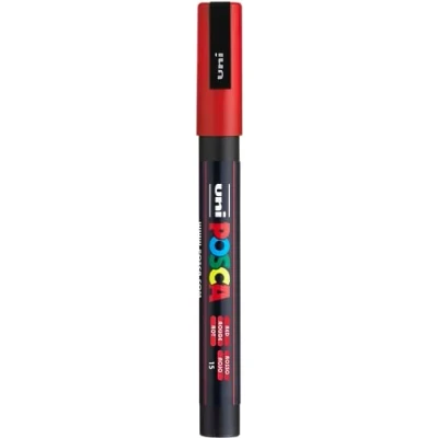 Abbildung von uni ball 186521 POSCA Marker mit feiner Rundspitze, rot