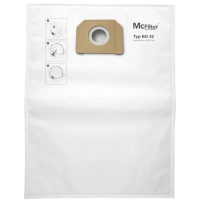 Abbildung von McFilter 5 Staubsaugerbeutel Vlies geeignet für Bosch GAS 35 L AFC, M AFC und SFC+ wie 2607432037 extra reißfest