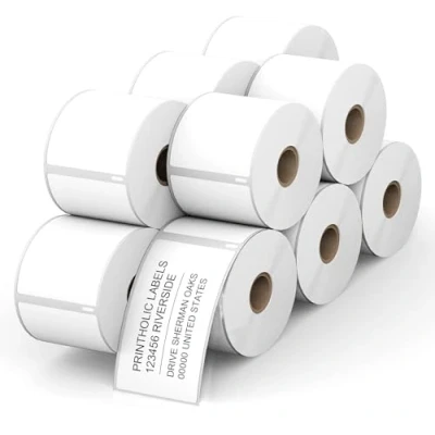 Abbildung von Powerwerk 10 Rollen 99014 Selbstklebende Etiketten Kompatibel mit DYMO, 54mm x 101mm, Mehrzwecketiketten für LabelWriter 450 Serie und 4XL