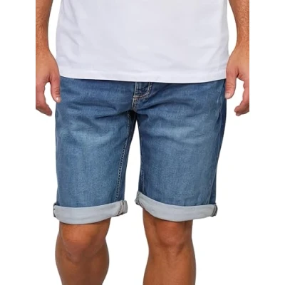 Abbildung von MUSTANG Jeans Shorts Herren Stretch Kurz Regular Fit Chicago Real X Kurze Hosen Sommer Denim Einfarbig Blau w38, Größe:W 38, Farbe:Light Blue (312)