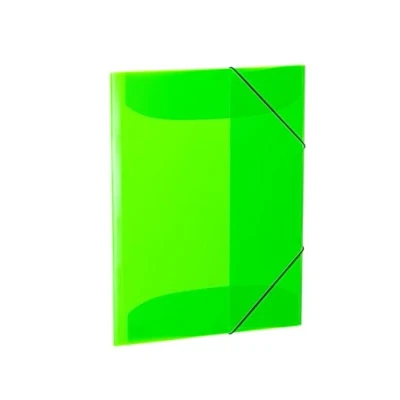 Abbildung von HERMA Sammelmappen A3 Neon Grün Transluzent Set, 3 Stück, Eckspanner Mappen aus Kunststoff mit Gummizug und Innenklappen für Kinder, Jungen Mädchen