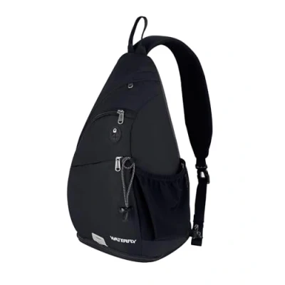 Abbildung von WATERFLY Sling Bag Crossbody Backpack Schulterrucksack mit verstellbarem Schultergurt Perfekt für Outdoorsport, Wandern, Radfahren, Bergsteigen, Reisen