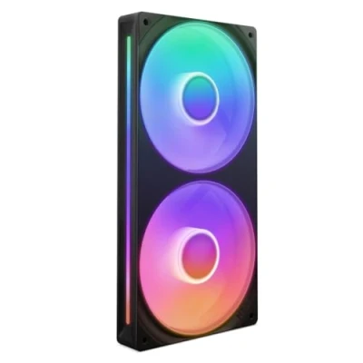 Abbildung von NZXT F240 RGB Core 240 mm Einzelrahmen Lüftereinheit mit 2 x 120 Lüftern Drehzahl und Beleuchtungssteuerung Hoher statischer Druck Luftstrom 8 aRGB LEDs pro Lüfter Schwarz