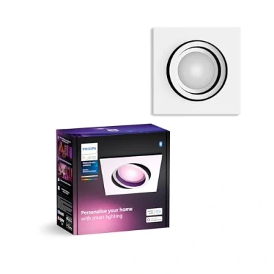 Abbildung von Philips Hue LED Einbauspot Centura, weiß, 9x9 cm, CCT, RGB