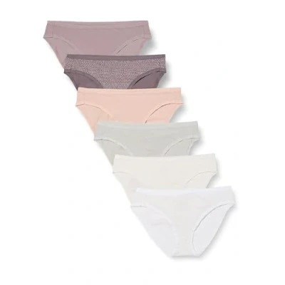 Abbildung von Amazon Essentials Damen Bikinihose aus Baumwolle (in Übergröße erhältlich), 6er Pack, Ditsey/Punkte, 46